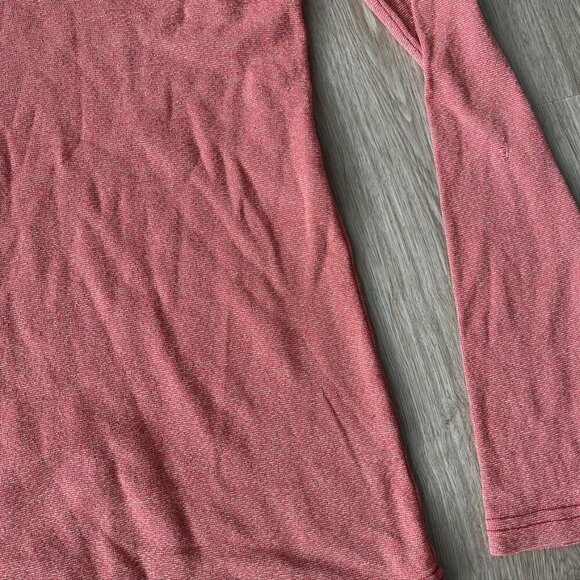 Michael Stars One Size v neck top shimmer orange Coral long sleeve blouse shirt - Picture 3 of 8